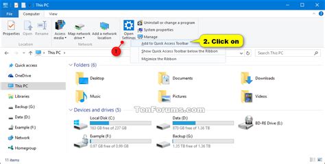 Add Or Remove Quick Access Toolbar Items In Windows File Explorer Hot
