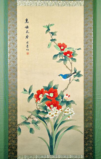 Beautiful Chinese Paintings Singing Bird And Fragrant Flowers Chinese