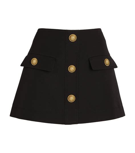 Balmain Buttoned Mini Skirt Harrods Us