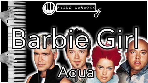 Barbie Girl Aqua Piano Karaoke Instrumental Youtube