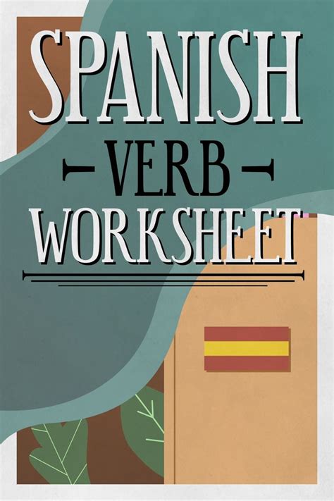 The Spanish Verb Worksheet Is Shown With An Image Of A Book On It