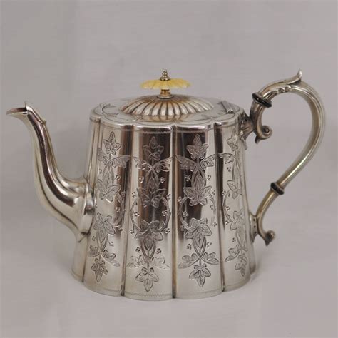Very Ornately Engraved Epbm Silverplated Teapot Turn Of The Century