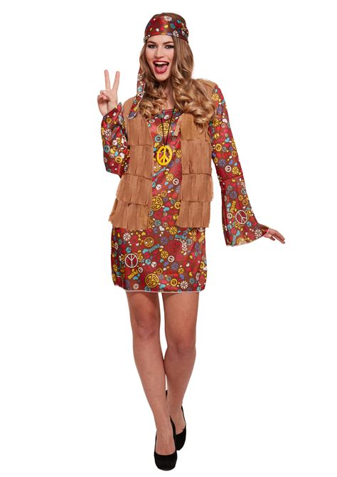 Groovy Hippie One Size Adult Fancy Dress Costume Henbrandt Ltd