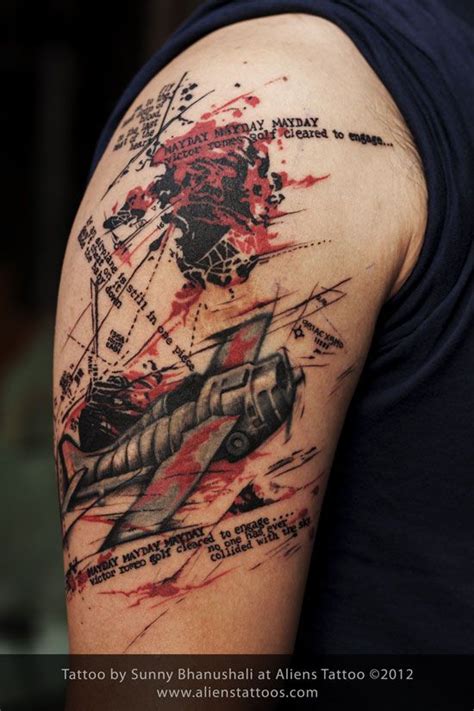 Design your own custom tattoo designs. Abstract Plane Tattoo (Cover Up), Concept, Design and ...