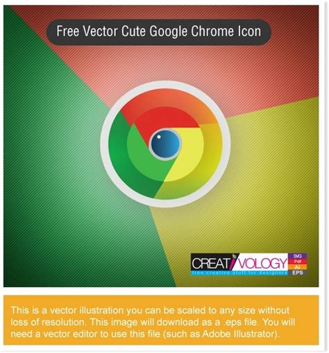 Download Free Vector Cute Google Chrome Icon Free vector in Adobe Illustrator ai ( .ai ) vector ...
