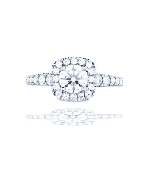 1 Carat Round Diamond Cushion Halo Engagement Ring South Bay Jewelry