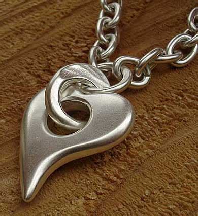 Womens Solid Silver Heart Necklace Love Have In The Uk