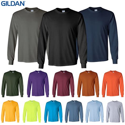 Gildan Mens Ultra Cotton Jersey Long Sleeve Tee Shirt Clothing