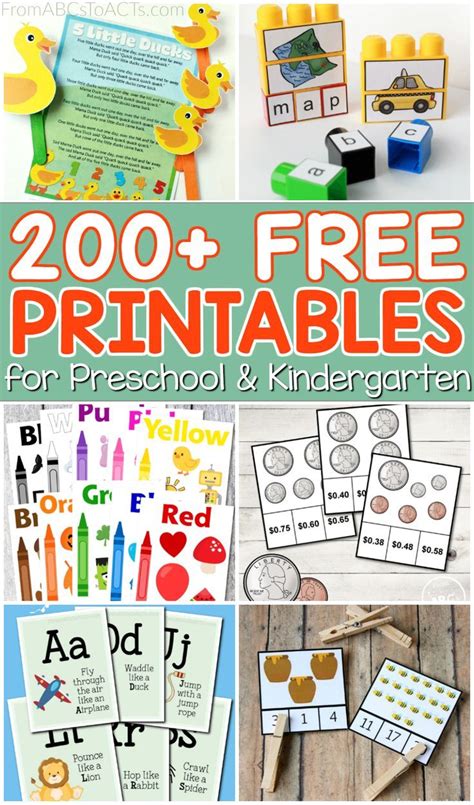 Hundreds Of Free Educational Printables For Preschoolers And