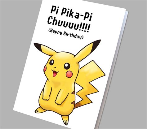 Pikachu Birthday Card Etsy