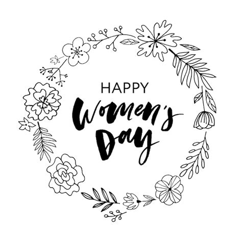 Premium Vector Happy Womens Day Postcard