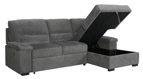 Yantis Gray Right Chaise Sofa W Pop Up Bed Signature Design
