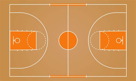 Basketball Court Floor With Wooden Color Background Design 3185051