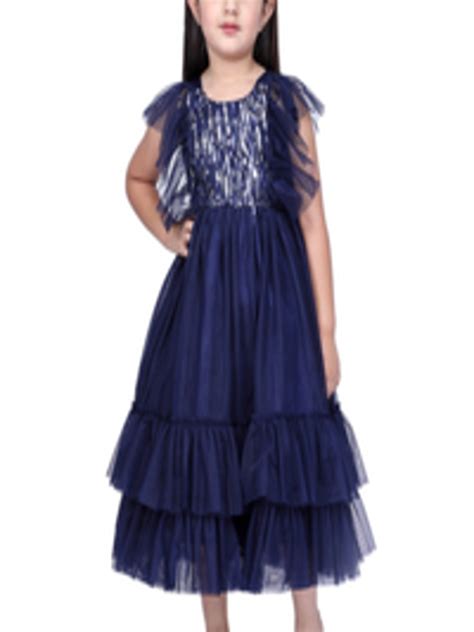 Buy Peppermint Navy Blue Midi Dress Dresses For Girls 17955022 Myntra