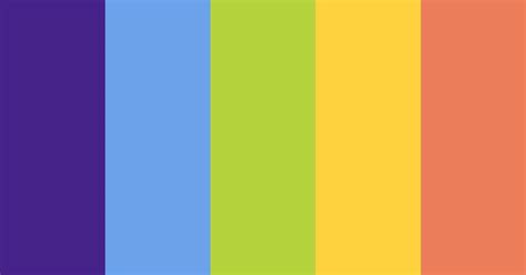 5 Color Rainbow Color Scheme Blue Color Palette Blue Color Schemes