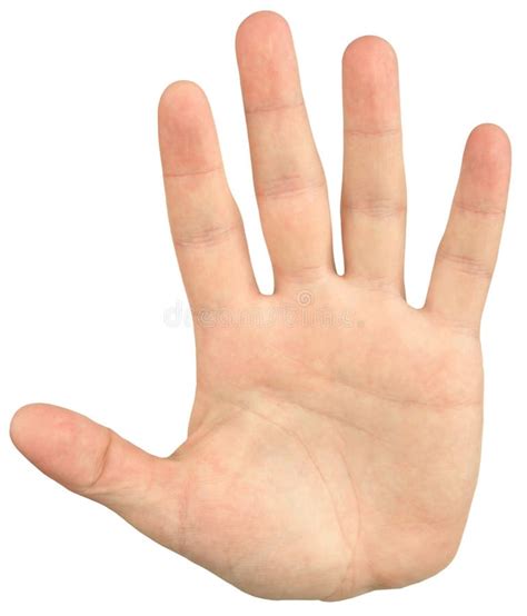 Close Up Image Of Mans Hand Give A Palm Hand Gesture Stock Photo