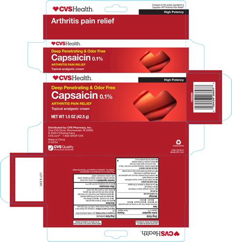 CVS CAPSAICIN (cream) CVS PHARMACY