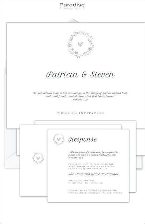 Custom invitations make your own invitations online vistaprint. Cyliane Wedding Invitation Sets, Printable or Printed ...