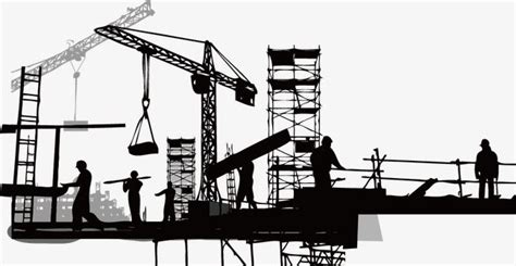 Construction Silhouette Sketch Building Silhouette