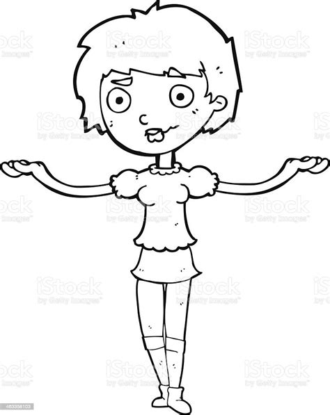 Cartoon Woman Spreading Arms Stock Illustration Download Image Now Adult Cheerful Clip Art