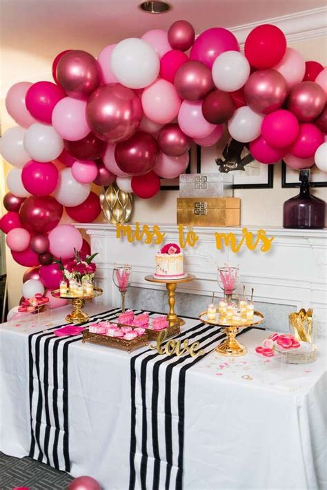 Pink Theme Bachelorette Party Ideas Photo 1 Of 15 Dessert Table Birthday Party Cake Table