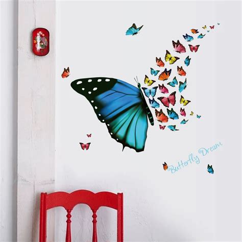 Colorful Butterfly Wall Sticker Butterflies For Decoration Diy Vinyl