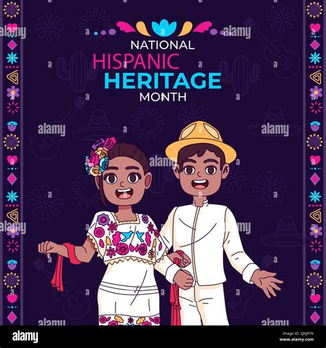 Hand Drawn Illustration Hispanic Heritage Month Vector Illustration