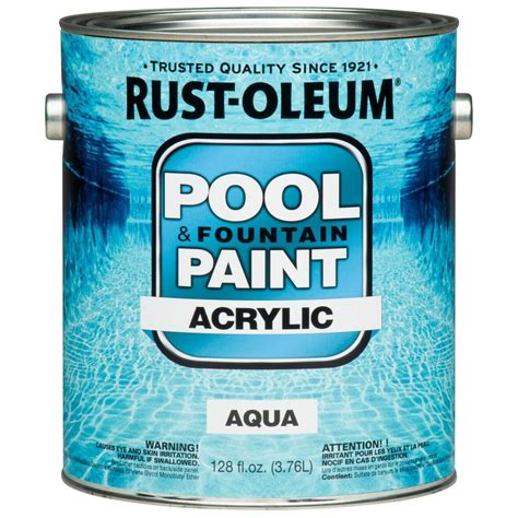 Rust Oleum 1 Gal Aqua Acrylic Pool And Fountain Paint Case Of 2