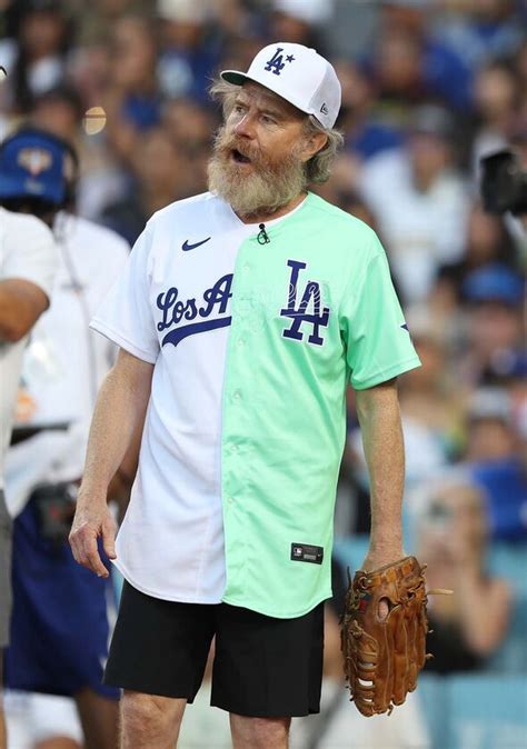 Breaking Bads Bryan Cranston 66 Looks Totally Unrecognisable At All Star Softball Game