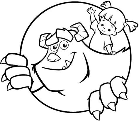 Disney finding nemo father together coloring pages. Sully and Boo Monsters Inc Coloring Pages - Get Coloring Pages