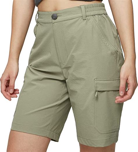 Amazon Com Mier Women S Stretchy Hiking Shorts Quick Dry Cargo Shorts