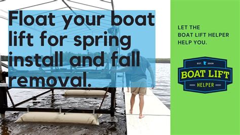 Easy Boat Lift Installation And Boat Lift Removal Youtube