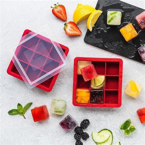 Stackable Ice Trays With Lids Set Of 2 Modern Quests
