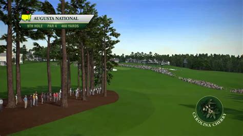 Course Flyover Augusta National Golf Clubs 9th Hole Youtube