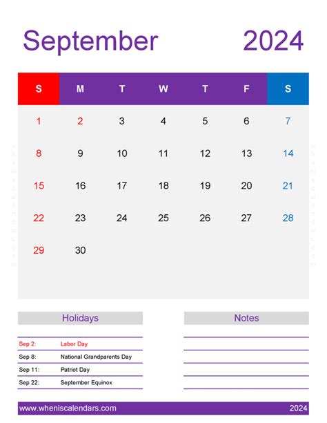 September Month Calendar 2024 Printable Monthly Calendar
