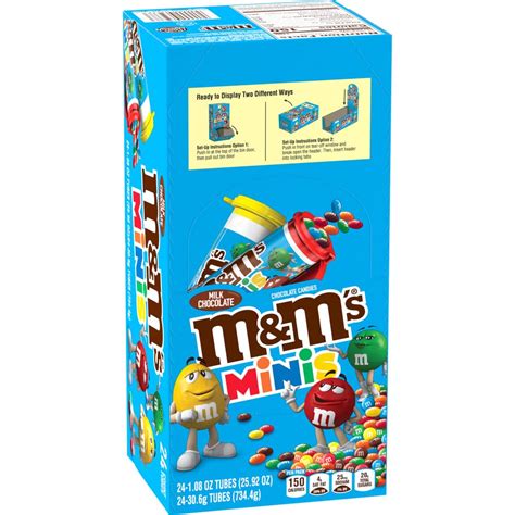 Mandm S Milk Chocolate Mini S 108 Ounce Tubes Pack Of 24