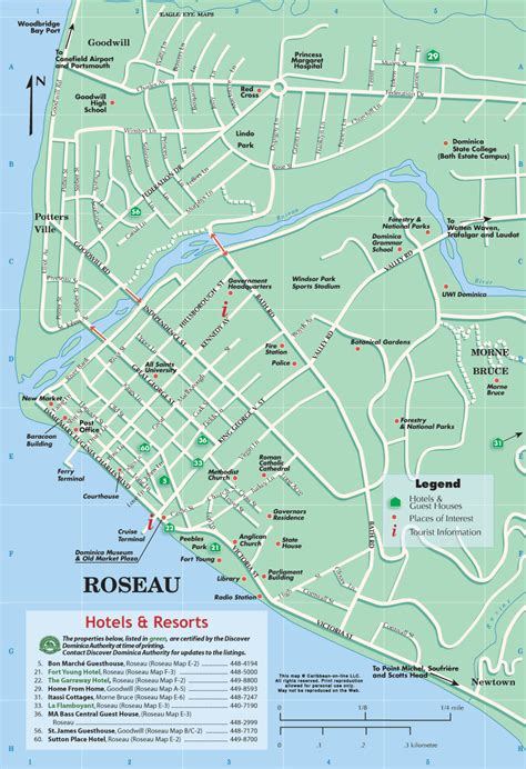 Mapas De Roseau Dominica Mapasblog