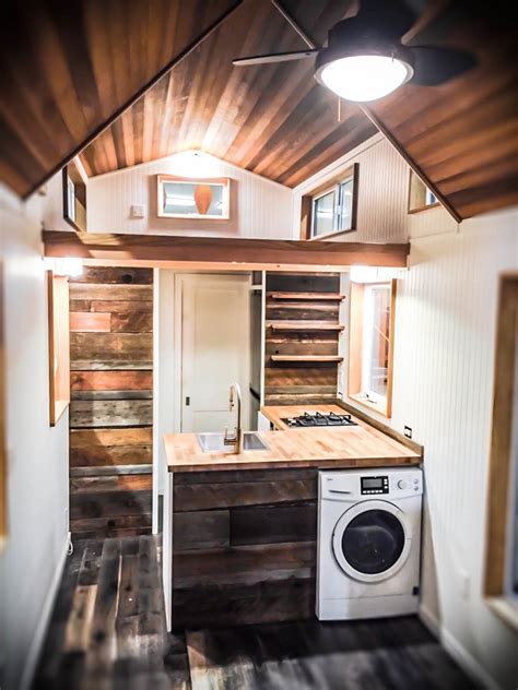Top 10 tiny houses on wheels with downstairs bedrooms for 2016. Kootenay Tiny House on Wheels by Green Leaf Tiny Homes