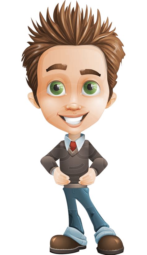 Download 50 Download Cartoon Boy Characters With Brown Hair Images Cdr