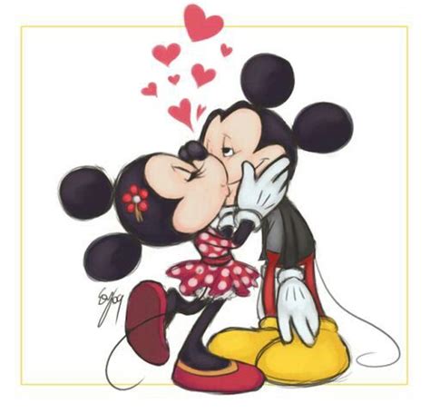 Minnie Mouse And Mickey Mouse Kissing Drawings