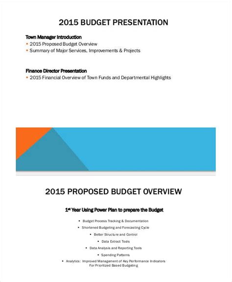 Budget Presentation Templates Free Pdf Documents Download