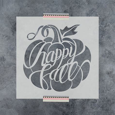 Happy Fall Pumpkin Sign Stencil Stencil Revolution