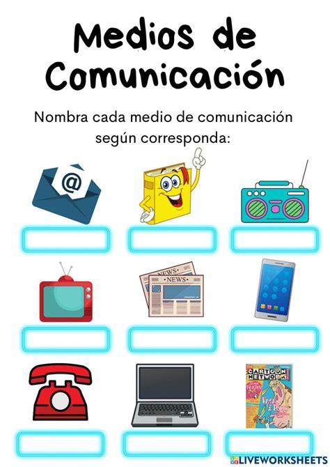 Medios De Comunicación Online Worksheet For 2 Dibujos De Comunicacion