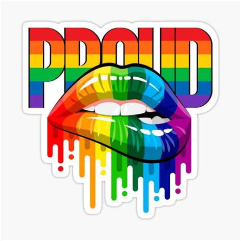 proud rainbow lips pride sticker for sale by bestdesign4u redbubble