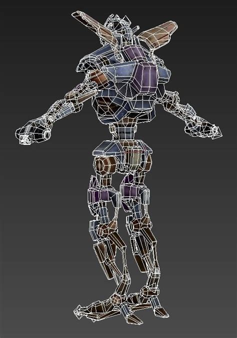 3d Model Robot Animated And Rigged Vr Ar Low Poly Rigged Animated