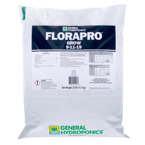 General Hydroponics Florapro Grow Soluble 25 Lb Bag 80plt