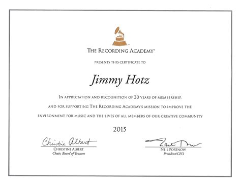 Jimmy Hotz Naras Grammys Voting Member The Recording Academy