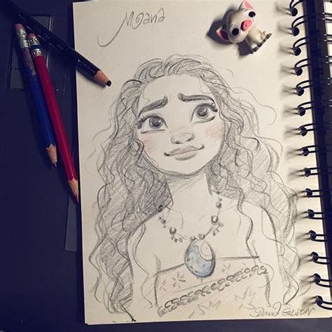 Moana sketch digital embroidery machine design file 4x4 5x7 | etsy. posted by princekido via instagram : Quick sketch of # ...