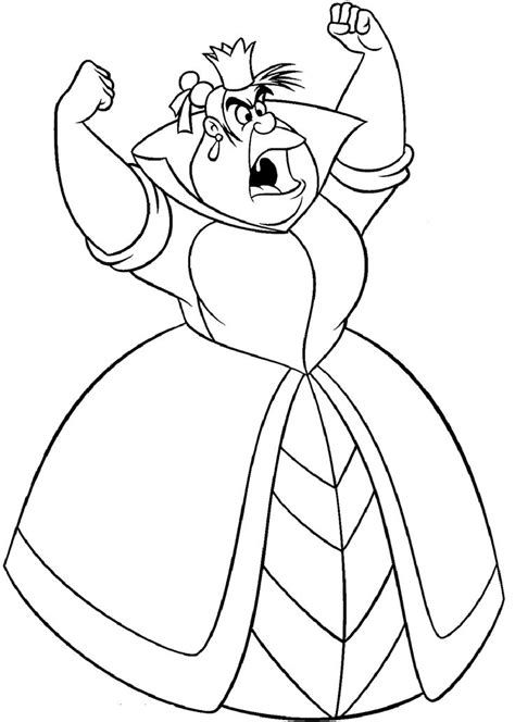 Https://techalive.net/coloring Page/alice In Wonderland Queen Of Heartsfree Coloring Pages