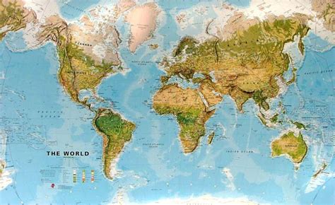 Obří Svět Zeměpisný Nástěnná Mapa 197 X 122 Cm Laminovaná S Očky